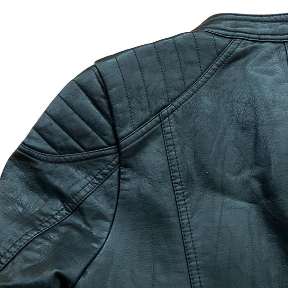 Kenneth Cole New York Moto Jacket Women’s Size XS Black Faux Leather New - Picture 4 of 11